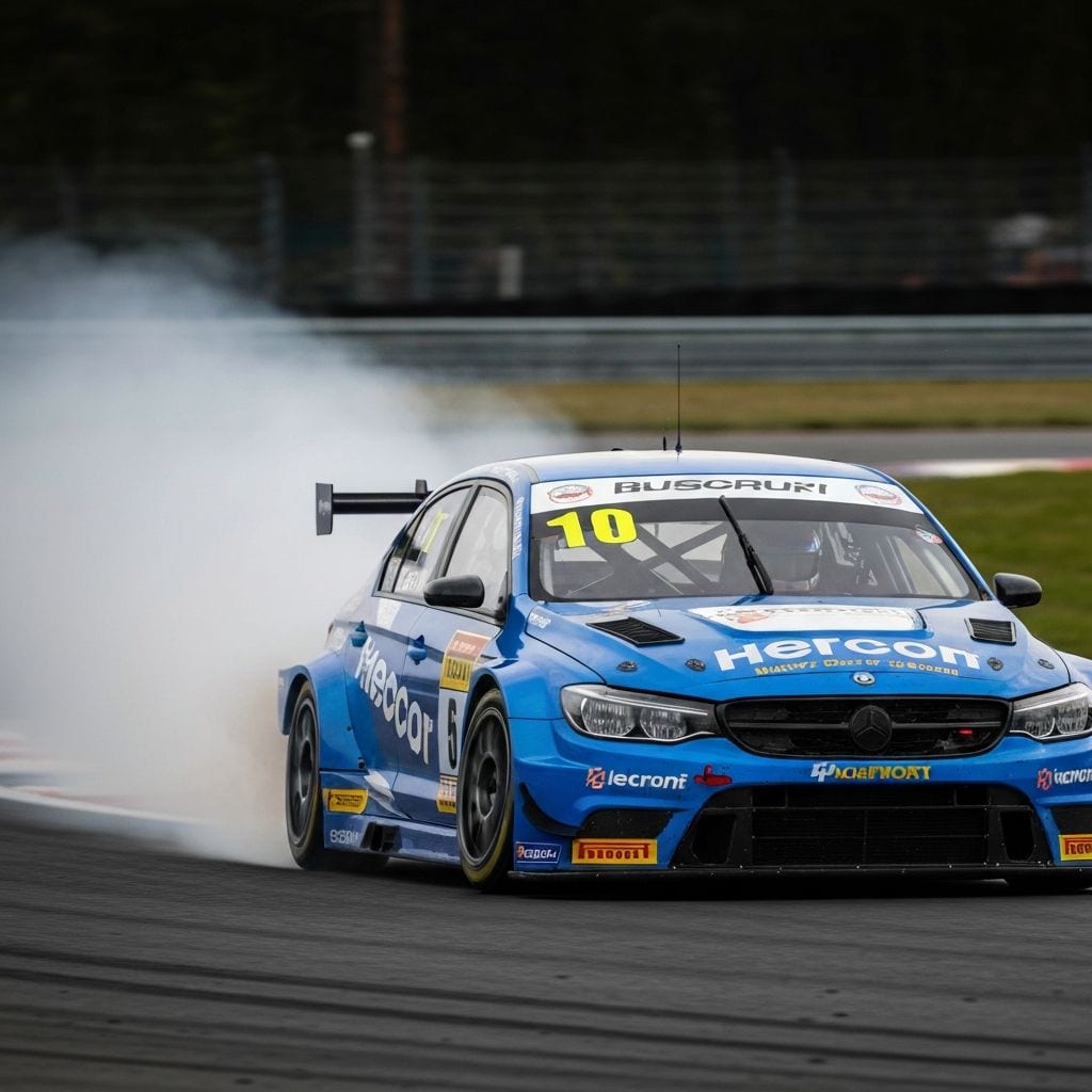 Racing action