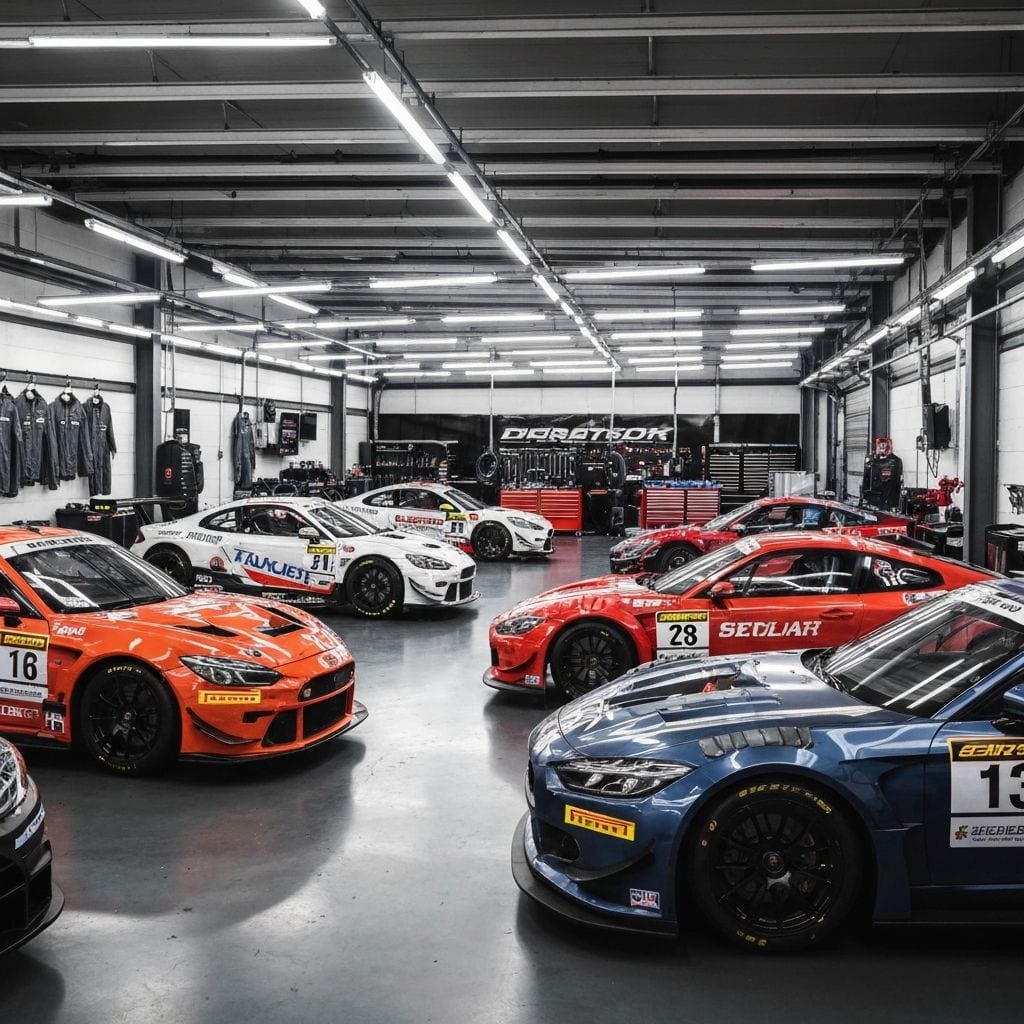 PowerDrive Racing in the workshop